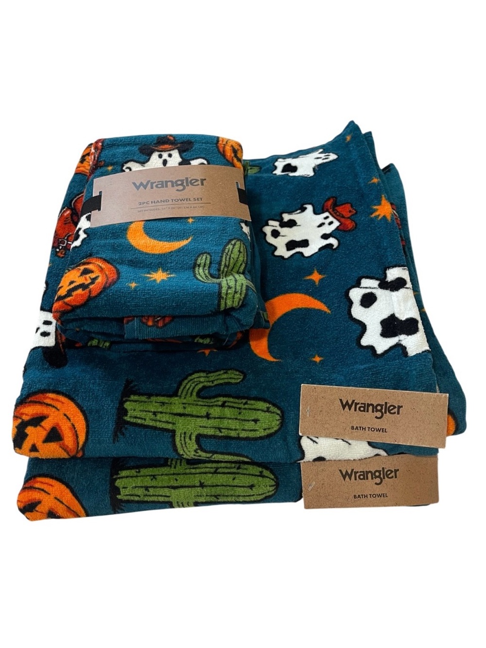 Wrangler Halloween Bath Towel Set 2PC Hand Towel & 2 Bath Towels - NWT **